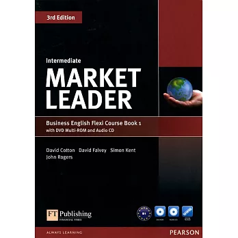 Market Leader 3/e (Intermediate) Flexi Course Book 1 with DVD-ROM/1片 and Audio CD/1片