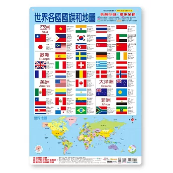 世界各國國旗和地圖掛圖(捲式)