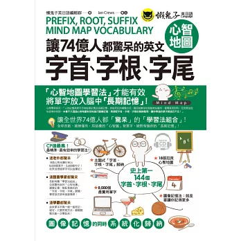 讓74億人都驚呆的英文字首、字根、字尾心智地圖(附1CD+18張拉頁)