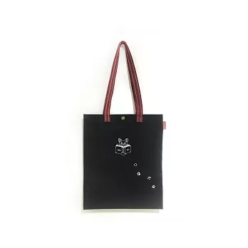 新學林「貓也愛閱讀」合成帆布包(宇宙黑)