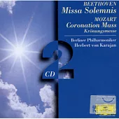 BEETHOVEN: Missa solemnis + Mozart: Kronungsmesse / Karajan & Berliner Philharmoniker