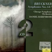 Bruckner: Symphonies no 4 & 7 / Barenboim, Chicago SO