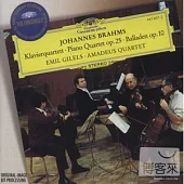 Brahms: Piano Quartet No.1 op.25 & 4 Balladen op.10 / Emil Gilels, Piano