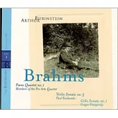 Arthur Rubinstein / Brahms：Piano Quartet No.1、Violin Sonata No.3、Cello Sonata No.1