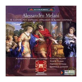 Alessandro Melani : Cantatas for soprano, instruments and basso continuo / Velardi, Alessandro Stradella Consort
