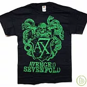 Avenged Sevenfold / Green Crest Black - T-Shirt (L)