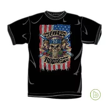 Guns & Roses / Skull Flag Black - T-Shirt (M)