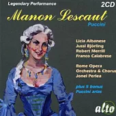Puccini: Manon Lescaut (complete opera) / Licia Albanese, Jussi Bjorling, Jonel Perlea & Rome Opera (2CD)