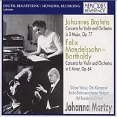 Martzy/Brahms and Mendelssohn violin concerto / Martzy,Klemperer,Wand