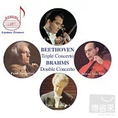Beethoven Triple concerto; Brahms Double concerto / Christian Ferras, Janos Starker, Eric Heidsieck