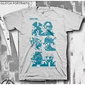 Linkin Park / Glitch Portrait Adult Silver T-Shirt (L)