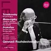 Tchaikovsky: Symphony No. 4; Mussorgsky: Modest Petrovich; Prokofiev: The Love For Three Oranges Suite/ Rozhdestvensky, BBC Symp