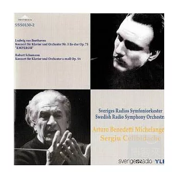 Beethoven piano concerto No.5 and Schumann piano concerto / Michelangeli and Celibidache