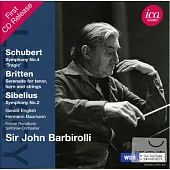 Sir John Barbirolli conducts Sibelius, Schubert & Britten / Sir John Barbirolli(conductor) (2CD)