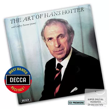 THE ART OF HANS HOTTER / Hans Hotter, Bass Geoffey Parsons, Piano