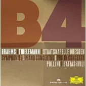 Brahms : Symphonies, Piano Concertos, Violin Concerto / Pollini, Batiashvili, Staatskapelle Dresden, Thielemann (3CD+DVD)