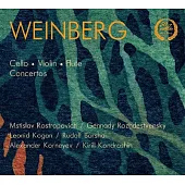 Moisey Weinberg: Cello / Violin / Flute Concertos / Mstislav Rostropovich / Leonid Kogan / Alexander Korneyev