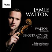 蕭士塔高維契：第一號大提琴協奏曲、華爾頓：大提琴協奏曲 / 傑米.華爾頓〈大提琴〉/ 布里格指揮 / 愛樂管弦樂團