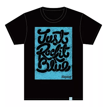 [Just Rock It 2019 藍 BLUE 巡迴演唱會 鳥巢場限定周邊商品] 五月天 / 天天天天天空藍 黑T - L