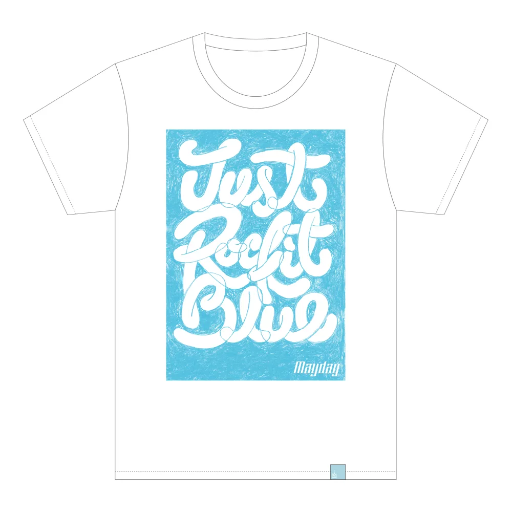 [Just Rock It 2019 藍 BLUE 巡迴演唱會 鳥巢場限定周邊商品] 五月天 / 天天天天天空藍 白T - L