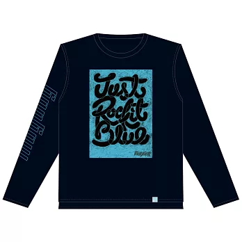 [Just Rock It 2019 藍 BLUE 巡迴演唱會 上海場限定周邊商品] 五月天 / 天天天天天空藍 藍黑長T - XL