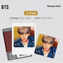 官方週邊商品 防彈少年團 BTS X T-MONEY CARD 方卡 交通卡【J-HOPE】(韓國進口版)