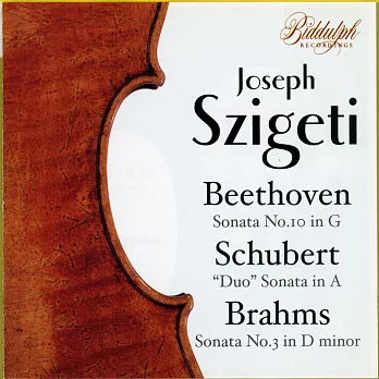西格提演奏貝多芬,舒伯特,布拉姆斯小提琴奏鳴曲