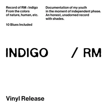 金南俊 RM (BTS) - INDIGO LP 黑膠唱片 (韓國進口版)