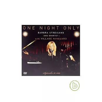 芭芭拉史翠珊/僅此一夜 芭芭拉史翠珊與四重奏前衛村現場演唱實錄 (DVD+CD)