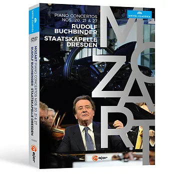 莫札特：鋼琴協奏曲第20、21及27號／布赫賓德／德勒斯登國立歌劇院管弦樂團 (DVD)