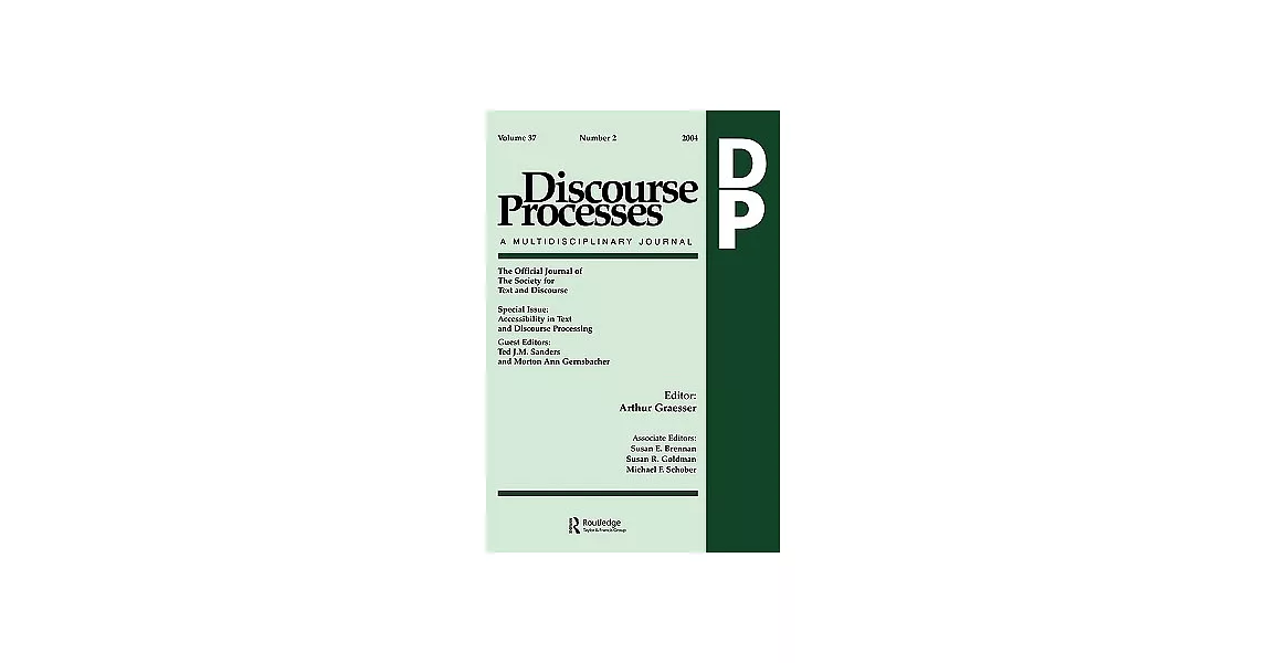博客來-Accessibility in Text Ana Discourse Processing: A Special Issue of ...