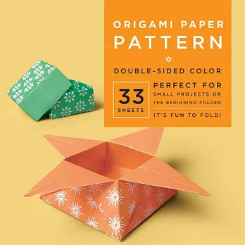 Origami Paper Pattern 6 3/4＂ 33 Sheets: Double-sided Color