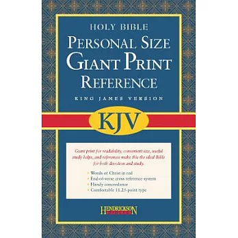 The Holy Bible: King James Version, Burgundy Bonded Leather, Personal Size, Giant Print, Reference