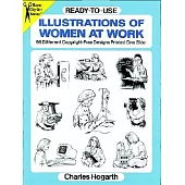 Ready-To-Use Illustrations of Women at Work: 96 Different Copyright-Free Designs Printed One Side