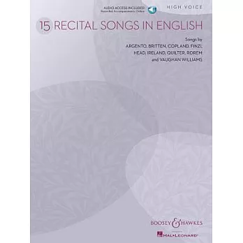 15 Recital Songs in English: High Voice