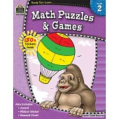 Math Puzzles & Games, Grade 2