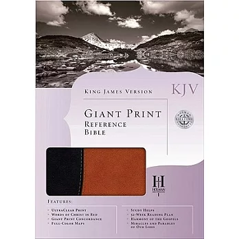 Holy Bible: King James Version Black & Burgundy Simulated Leather Giant Print Reference Bible