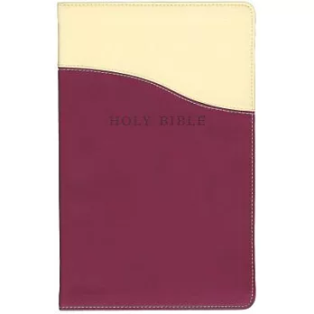 Holy Bible: King James Version Cream / Raspberry Flexisoft Leather Personal Size Giant Print Reference Bible