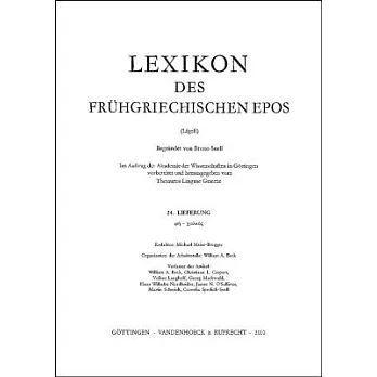 Lexikon Des Fruhgriechischen Epos Lfg. 24: Phh - Chalkokorusths