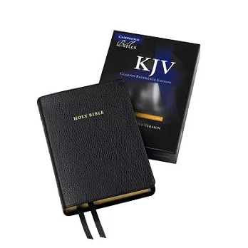 Holy Bible: King James Version, Black, Calfskin, Single Column Split Reference Bible