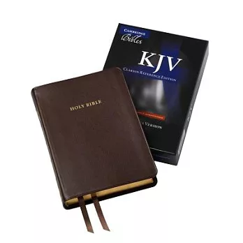 The Holy Bible: King James Version, Brown Calfskin, Leather, Clarion Reference Edition