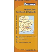 Michelin Map Great Britain: England East, Southeast & Midlands