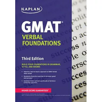 Kaplan GMAT Verbal Foundations