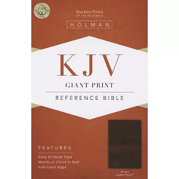 Holy Bible: King James Version, Brown, LeatherTouch, Giant Print Reference