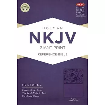 Holy Bible: New King James Version Giant Print Reference Bible, Purple, Leathertouch