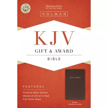 Holy Bible: King James Version, Gift & Award, Brown, Imitation Leather