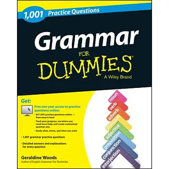 Grammar for Dummies: 1,001 Practice Questions (+ Free Online Practice)