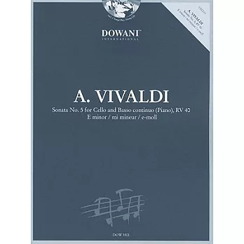 Sonata No. 5 for Cello and Basso Continuo (Piano), RV 40 E Minor / mi mineur / e-moll