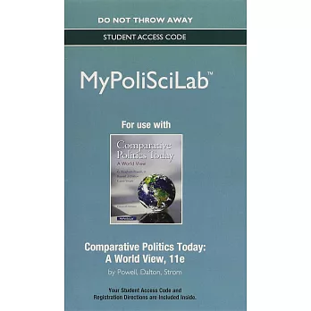Comparative Politics Today, MyPoliSciLab Standalone Access Card: A World View