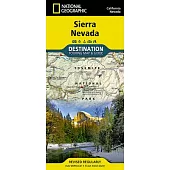 Sierra Nevada, California and Nevada Destination Guide Map